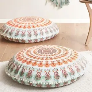 32 Inch Boho Meditation Cushions with Memory Foam